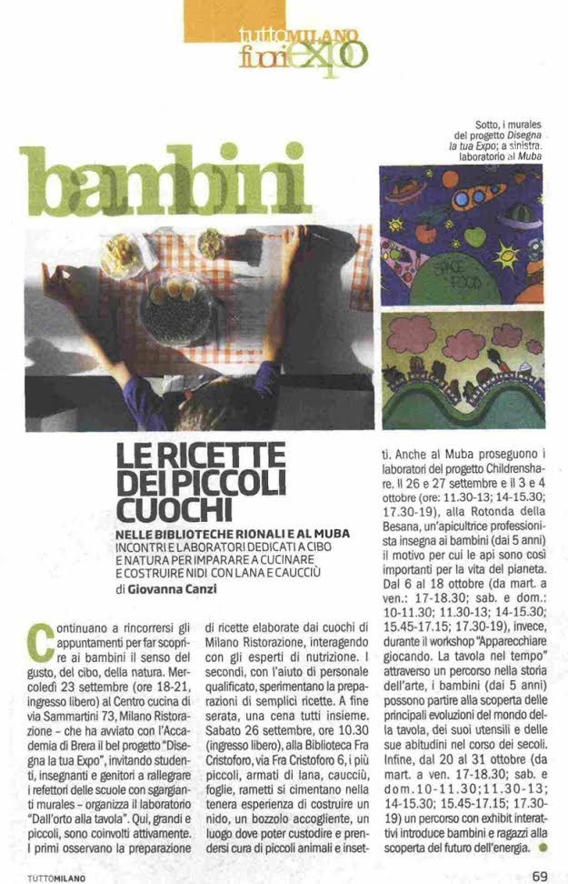 #Childrenshare tra gli appuntamenti dedicati ai bambini e segnalati da #TuttoMilano. #expo2015 #expoincitta