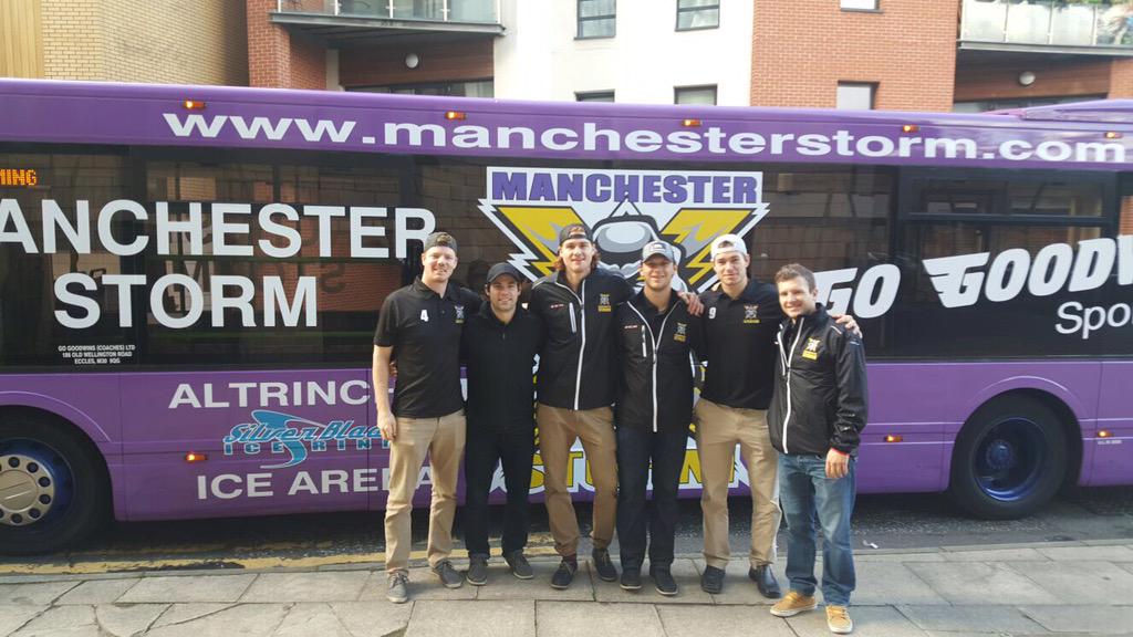 Some of the team were out &amp; about Manchester today, thanks to @goodwinscoaches for the classy ride! #StormAreBack