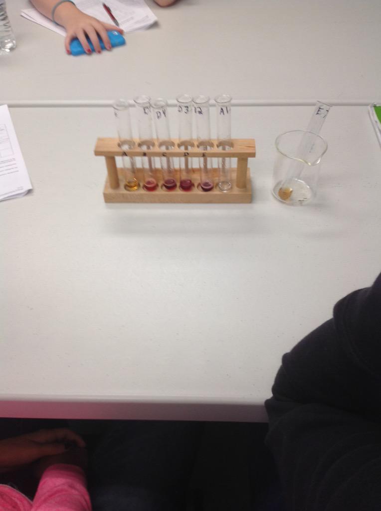 DBEXCEL_SCIENCE's tweet photo. #dbescience testing for proteins. #handsonlearning http://t.co/RqSSRPmsl7