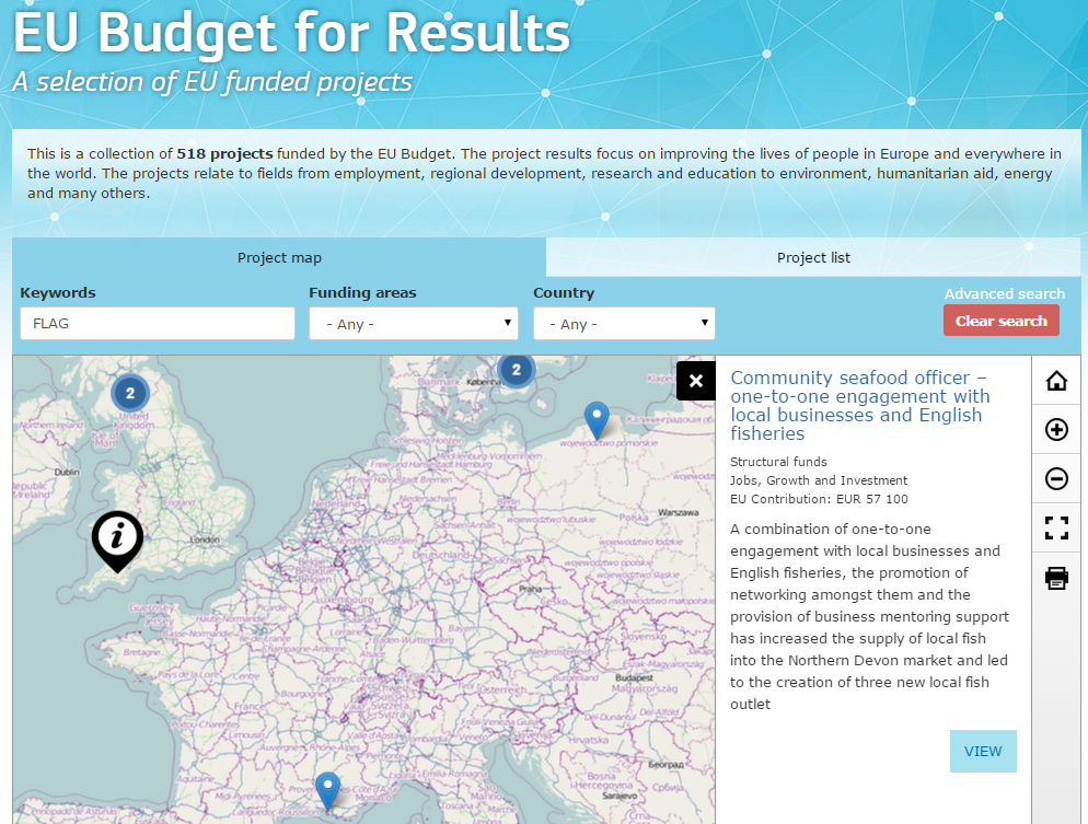 EU_FAMENET's tweet photo. The new interactive map of .@EU_Budget is online. And #FLAGs are part of it! Find out more at http://t.co/Dxw4D3gDBC http://t.co/KM3RXscAxD