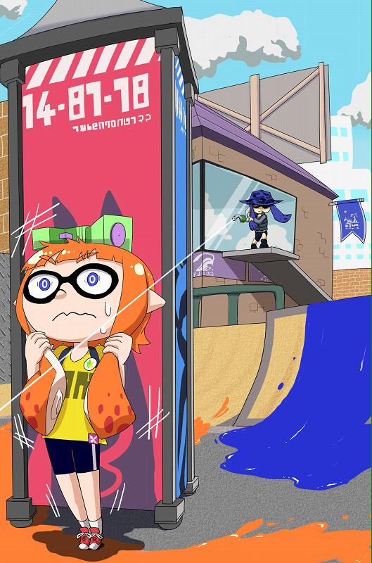 まるちく 新人ガールとリッター3k スプラトゥーン Splatoon Http T Co 4vzraec4i0 Twitter