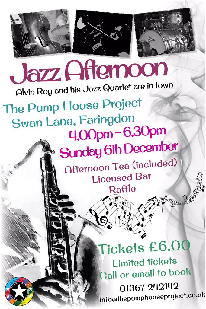 PumpHseProject's tweet image. Jazz Afternoon - Sunday 6th December