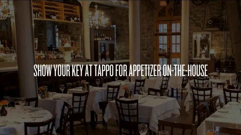 TorontoCityKey's tweet photo. Spotlight: Experience Italian at its best @TappoWineBar in @DistilleryTO.  Show key for perk: http://t.co/cJpTpBc5r3 http://t.co/zRlTv5joBR