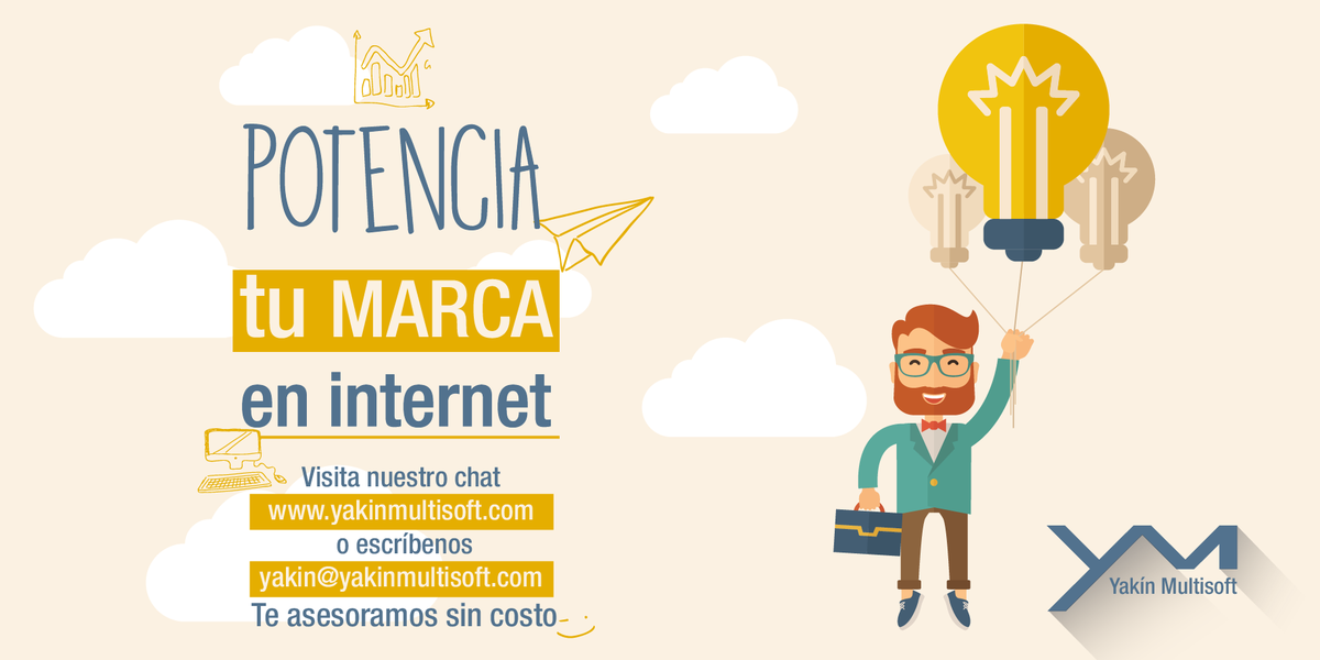 YakinMultisoft's tweet photo. No te quedes atrás,potencia tu #marca en internet y empieza aumentar tus #clientes y #ventas http://t.co/usAdASJPCv