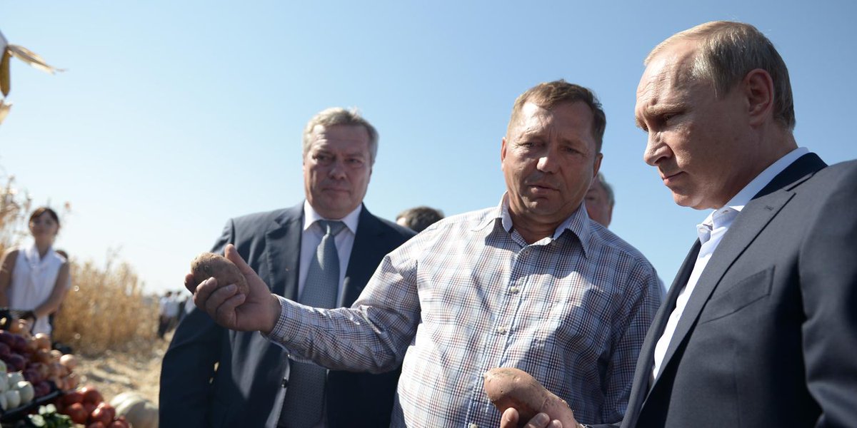 KremlinRussia's tweet photo. Президент посетил с/х предприятия Ростовской области http://t.co/w0GcurBEOG