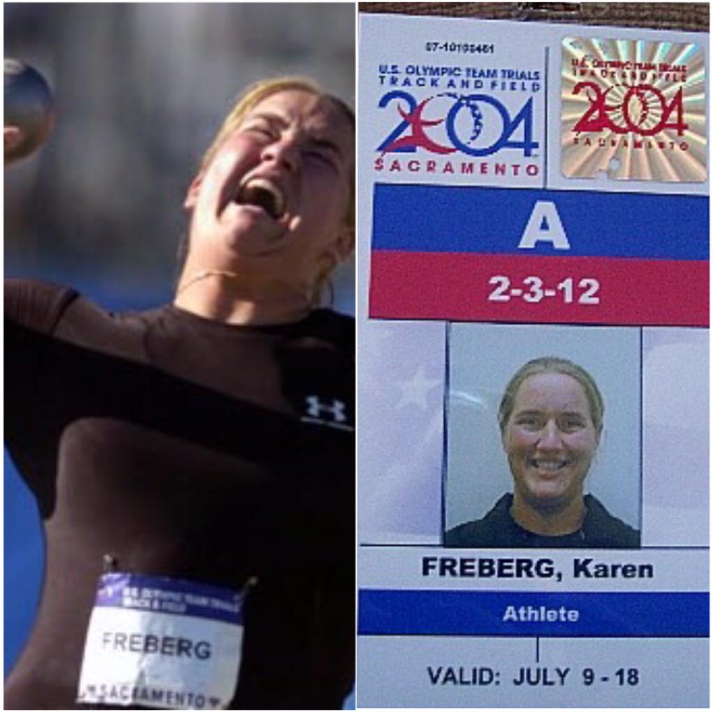 kfreberg's tweet photo. #TBT Back in 2004 when I competed in the 🇺🇸 trials (9th) + wore @UnderArmour of course! 😁 #FormerThrower #SMSports http://t.co/gGMavqHXdD