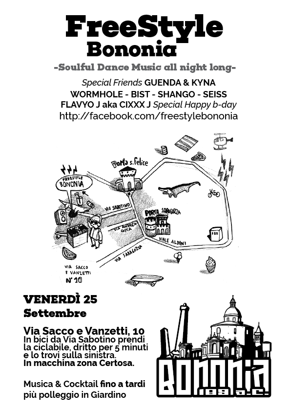 Noisybeatlabel's tweet photo. FREESTYLE BONONIA - Venerdì 25 Settembre 
#bologna #garden #party #house #bass #FreeEntry http://t.co/c7N8yi7t8c