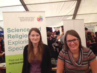 The team busy recruiting <a href="/UniKent/">University of Kent</a> #FreshersWeek. Be part of our research by signing up too! sciencereligionspectrum.org/engage/partici…