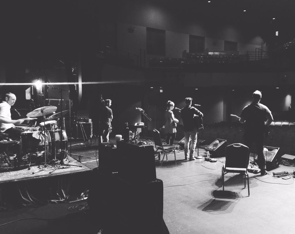 CHSMusicHall's tweet photo. .@TheLoneBellow sound checking #behindthehall http://t.co/bLR6c5Vq7U