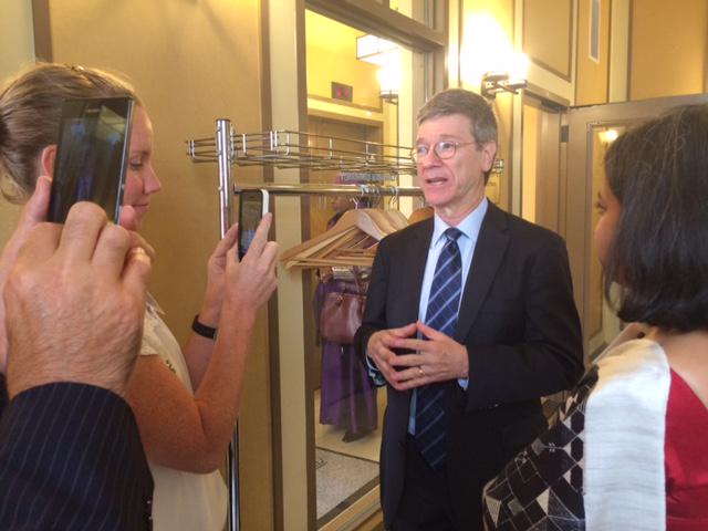 SDG_Academy's tweet photo. .@JeffDSachs chats about #SDGs, implementation &amp; next steps w/ @EdCast. WATCH: http://t.co/MYEsCOr25c http://t.co/MmuWW7VOsw