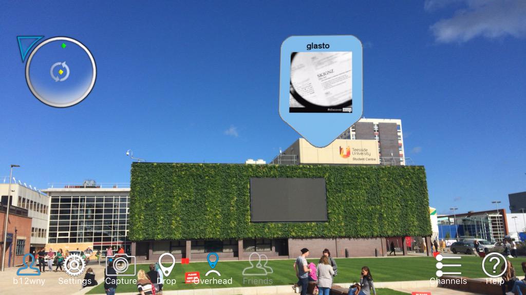 b12wny's tweet photo. Checking out @TeesUninews new big screen at the new campus heart! Nice to see @skignz still being used on campus ;-) http://t.co/TBxqYWjpLl