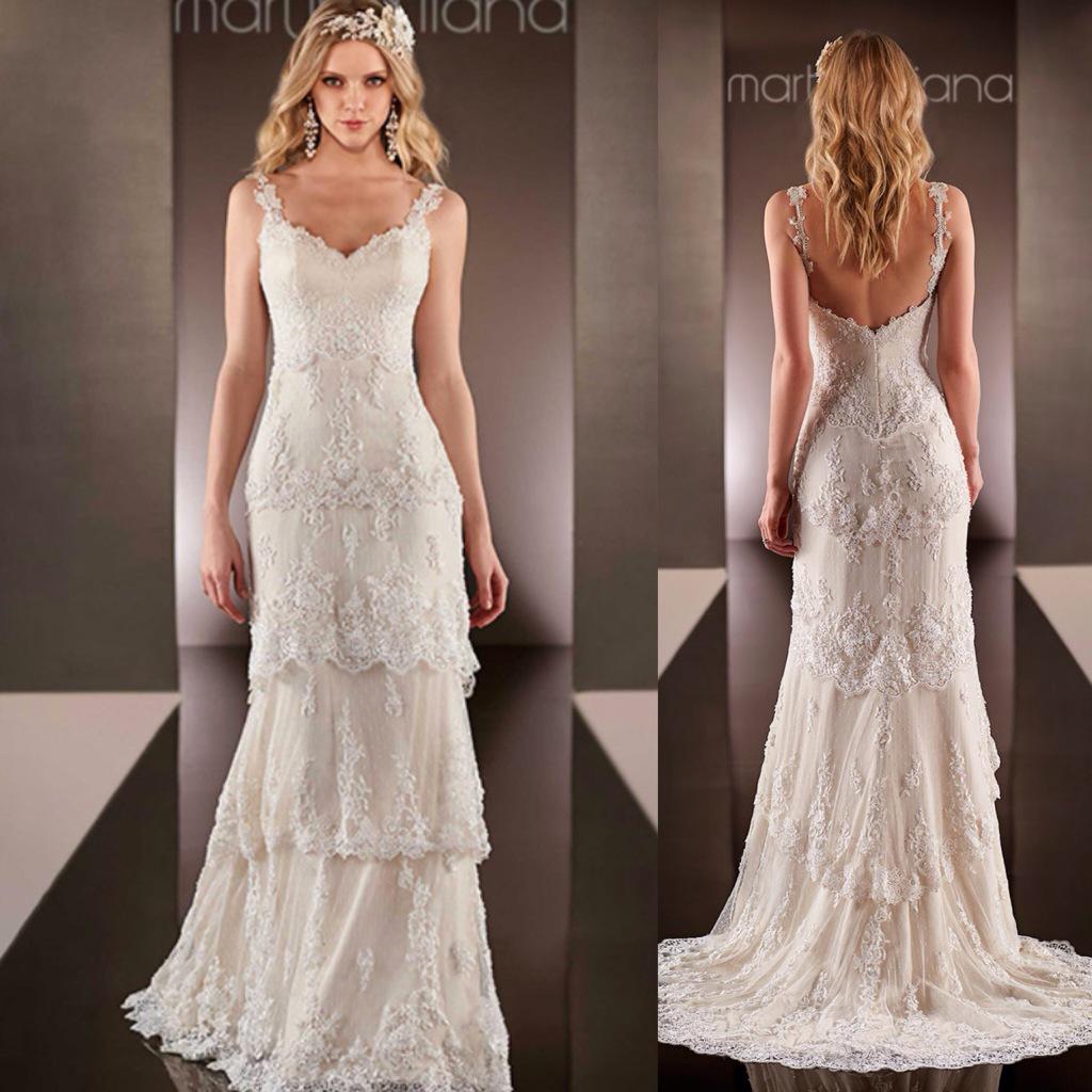 We just love this #WeddingDress with layered scalloped lace &amp; crystal embellishments throughout #sayestothedress