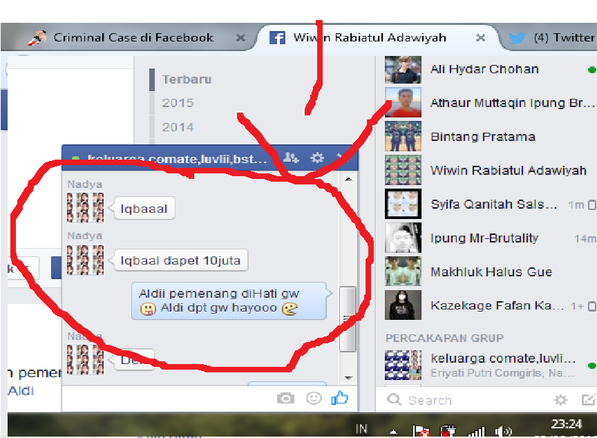 wwn23rbtl's tweet image. Liat dong pakk.. Pakkk.. liat ini dehh.. ngakak banget dahh.. chat gw with COMATE #NETCLC_CJR @AlvaroMaldini1