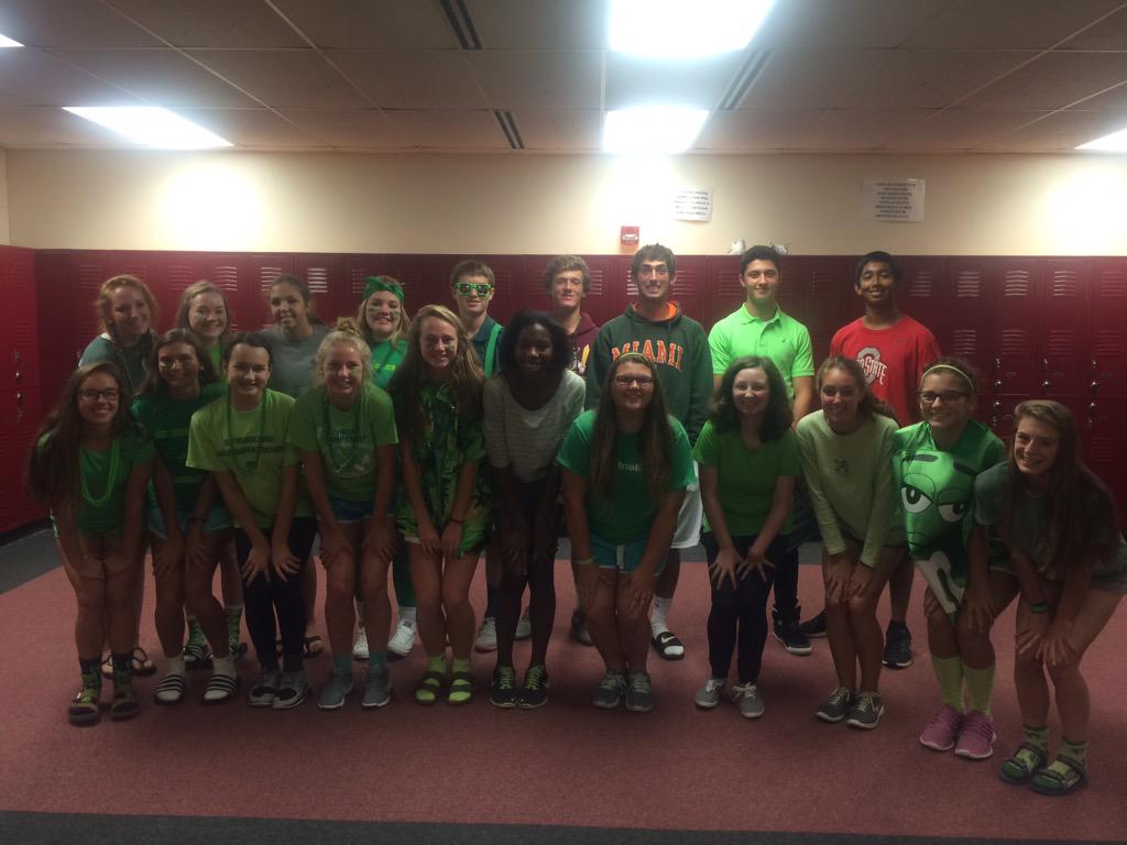Ms_Jagoditz's tweet photo. All of my sophomores sporting their green today!!! #spiritweek http://t.co/YV91Dh5GOy