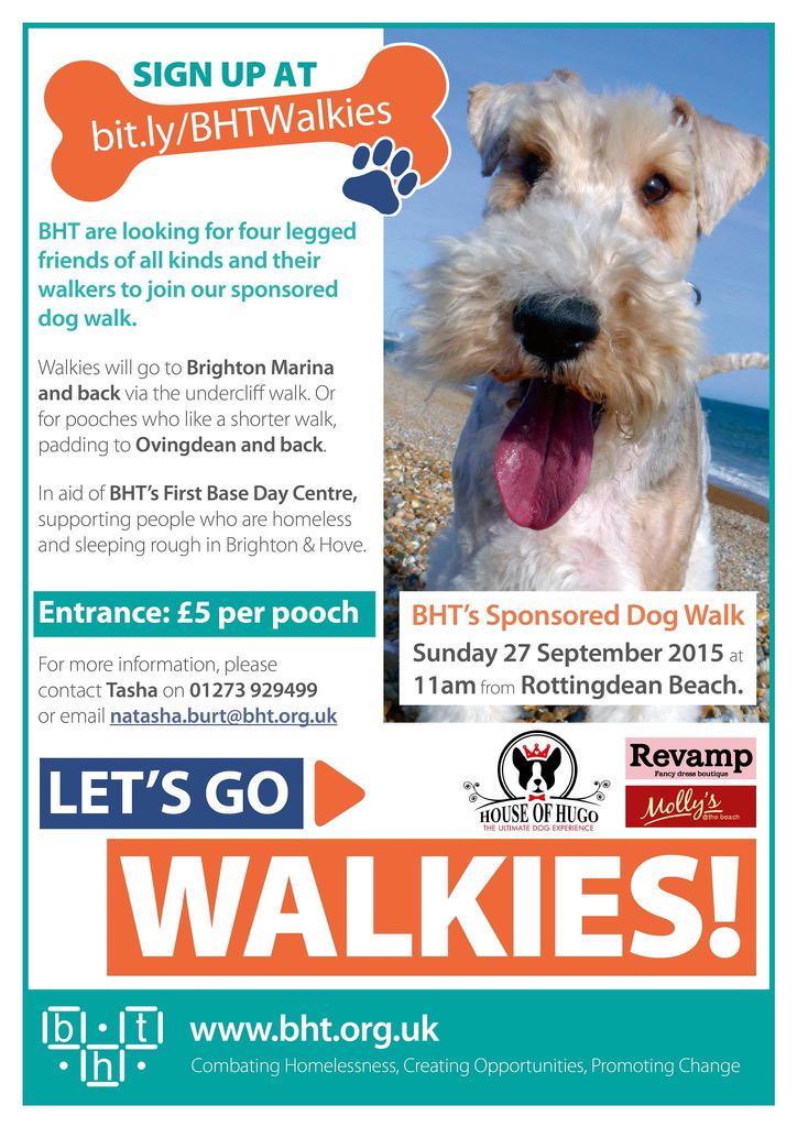 TashaBurt84's tweet photo. A HUGE thank you to @HouseofHugo  @RevampBrighton &amp; @mollyscoffee for supporting Let's Go Walkies THIS Sunday http://t.co/ATngjtgFIS