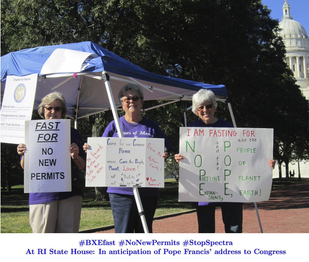 FossilFreeRI's tweet photo. #BXEfast #NoNewPermits Fast in anticipation of @Pontifex's address to Congress @BXE @GinaRaimondo @PopResistance http://t.co/Tb3eyQYFlK