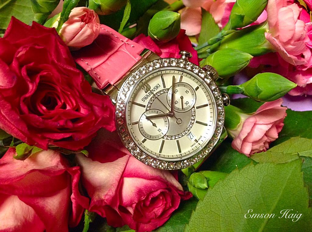 We love this hot pink chronograph watch by <a href="/swarovski/">swarovski</a> @SwarovskiUK