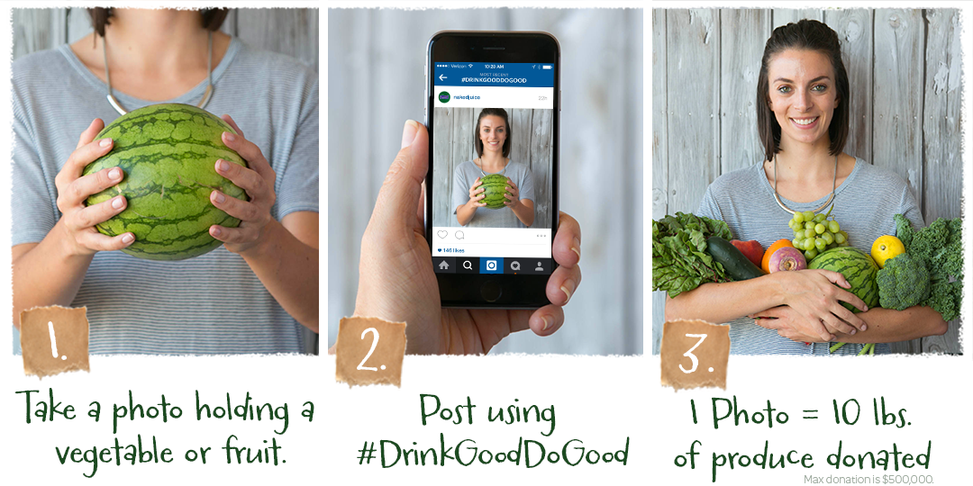 nakedjuice's tweet photo. We still need your help! For every photo tagged w/ #DrinkGoodDoGood, we'll donate 10 lbs. of produce to ppl in need. http://t.co/WbTGDgWLva
