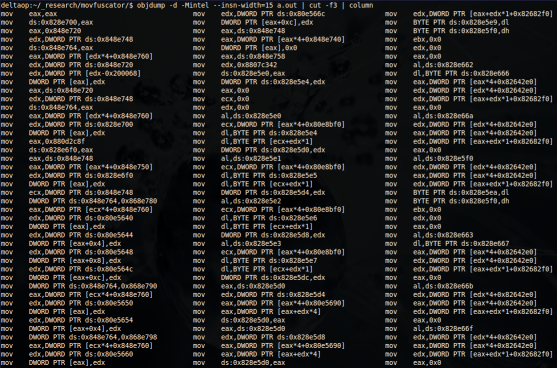 M/o/Vfuscator updated with instruction &amp; register shuffling to prevent (simple) decompilation github.com/xoreaxeaxeax/m…