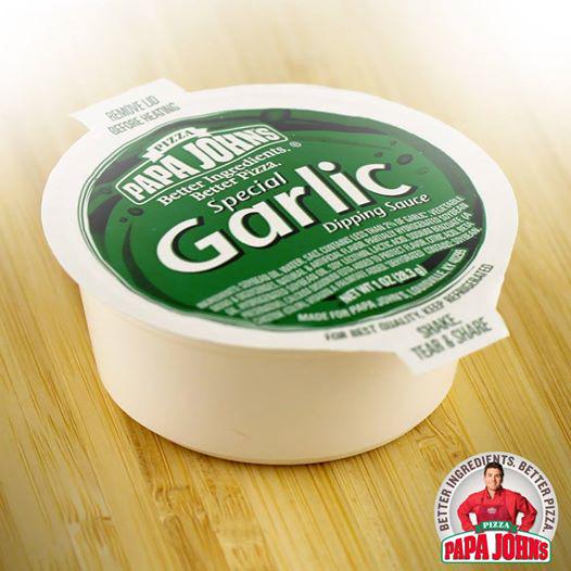 pjmilwaukee's tweet photo. What is a Papa John's pizza without garlic sauce? http://t.co/IxjgzJj3jC