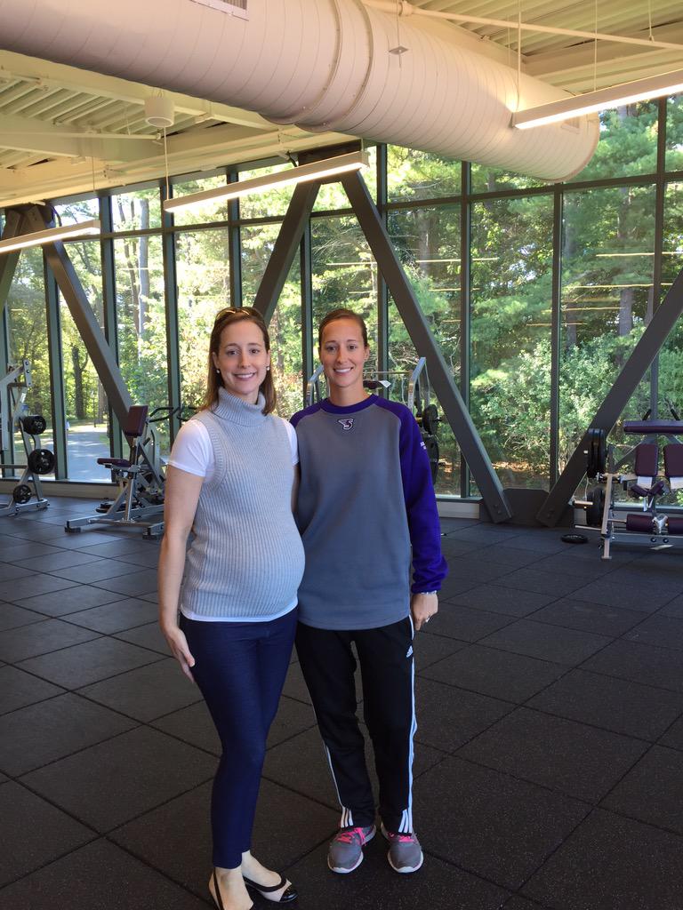 CoachAWilson's tweet image. Love when alums visit, especially this one @HilaryEckhardt #classof08 #stonehillwsoc #futureskyhawktobe