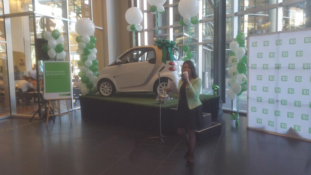 #tdcargiveaway at 1350 rene levesque ouest