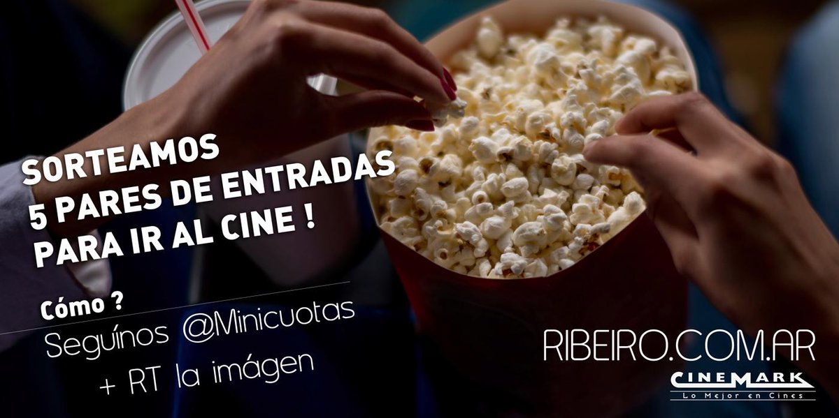 Minicuotas's tweet photo. ¡¡#Sorteo de #JuevesDeEstreno 5 Pares de Entradas para el Cine !

Seguí a @Minicuotas + RT = Participas del sorteo ! http://t.co/onPQEvIKbq