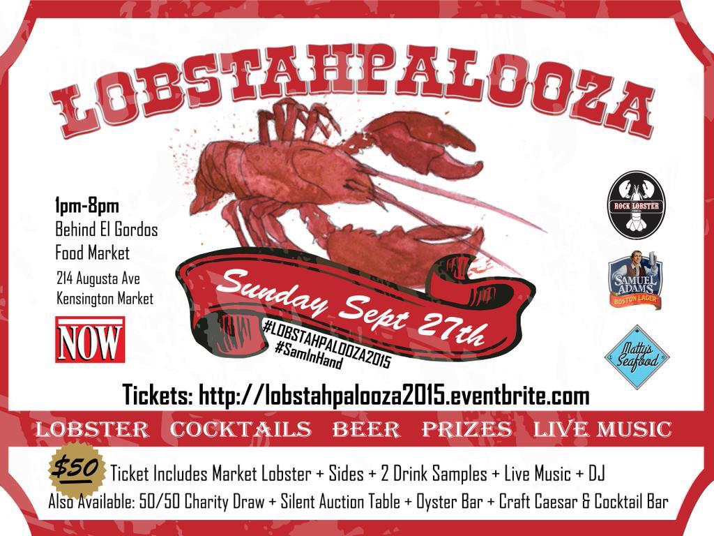 brandandbuzz's tweet photo. Lobster + live music + @samueladamsca beer = #Lobstahpalooza2015. Get your tix here! => http://t.co/MC9waRpO5b http://t.co/9Hnpwk1g1A
