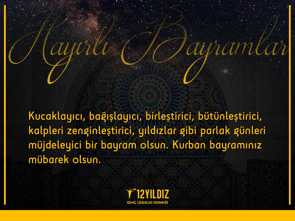 12yildizorg's tweet photo. Kucaklayıcı, bağışlayıcı, birleştirici, bütünleştirici, kalpleri zenginleştirici bir bayram olsun. Mutlu bayramlar. http://t.co/zQAq03pkX6