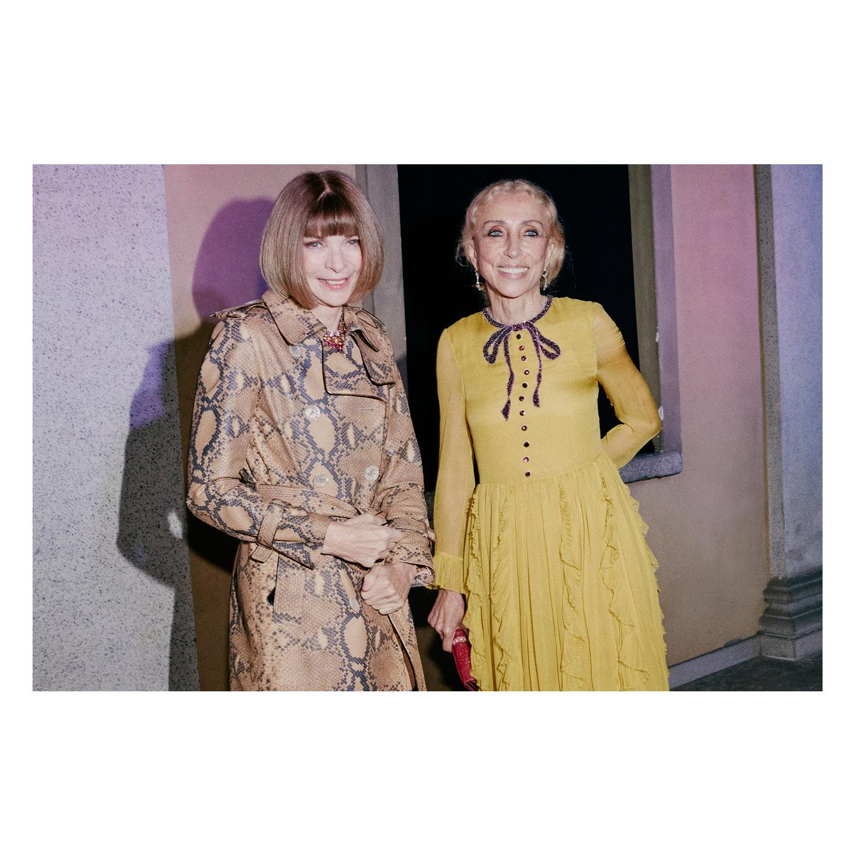 _watergirly's tweet photo. gucci: Guests at #AlessandroMichele's dinner: voguemagazine's Anna Wintour, vogueitalia's francasozzani in #GucciC… http://t.co/qIctbDNnWA