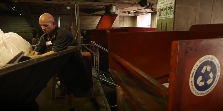 Cardinals's tweet photo. WATCH: It's a dirty job, but somebody's gotta do it. Meet Busch Stadium's 'Ruler of Recycling' http://t.co/zPDDQW1Yzq http://t.co/HzcAgQdTzu