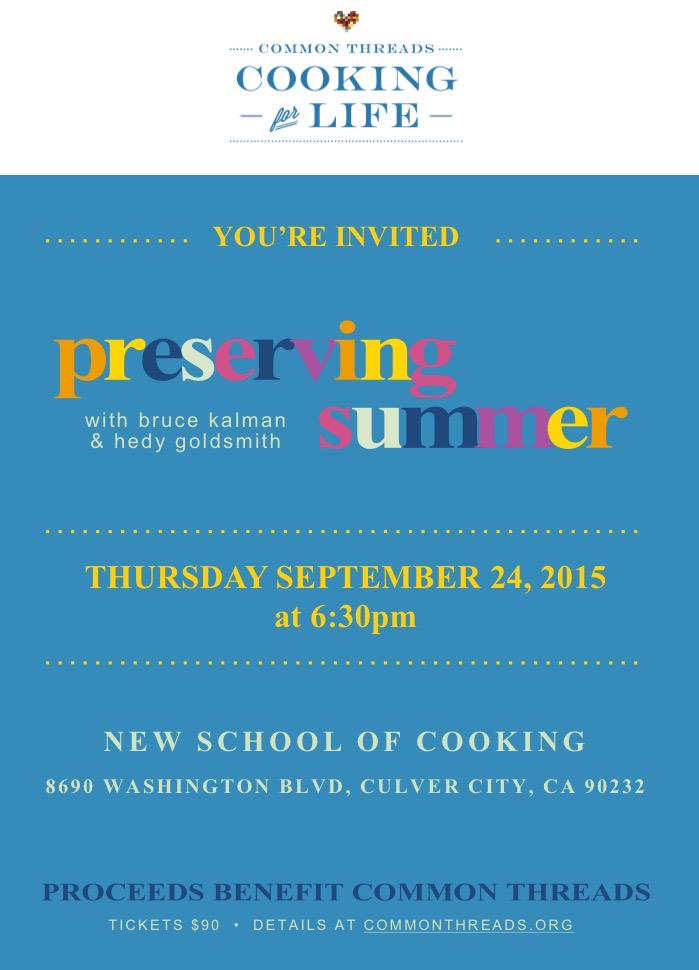 PCNChefs's tweet photo. Join @Common__Threads &amp; @NewSchoolofCook tonight to learn, eat and share the abundance of summer with #PCNchefs http://t.co/fOs302tZu5