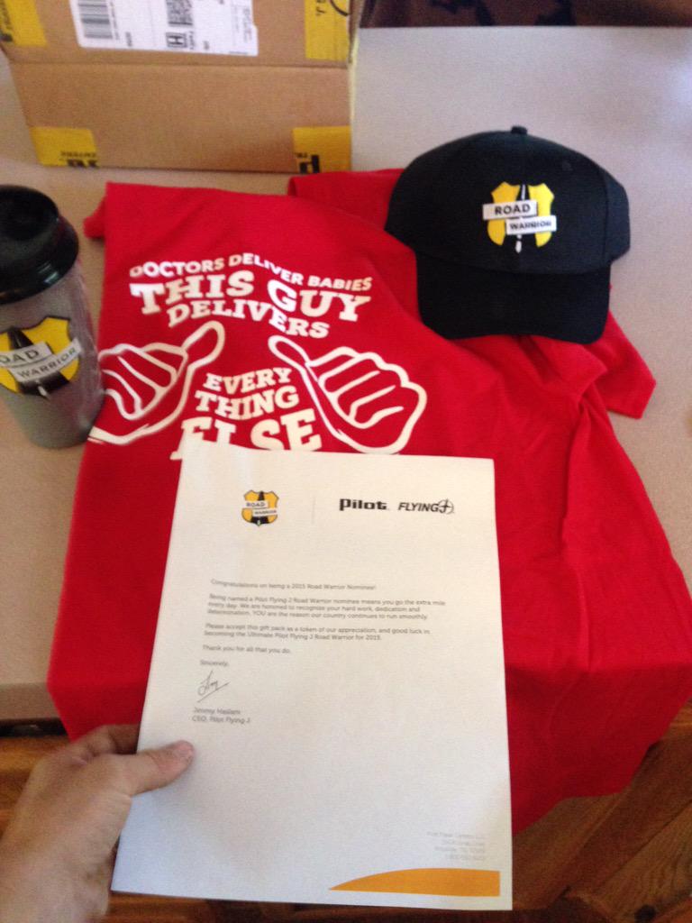DL_Nich's tweet photo. Thanks @pilottravel for the gift pack. #RoadWarrier #pilottravel http://t.co/Fle2h0wo6p