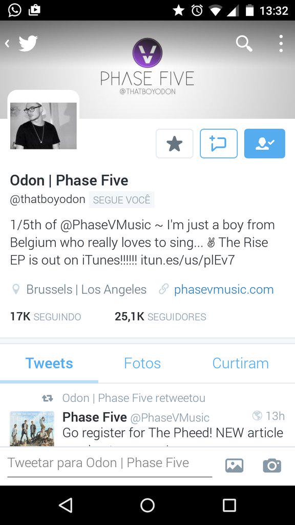 PhaseFiveBR's tweet photo. OMG THANK YOU VERY MUCH 😍😍😍😍 i love u @thatboyodon  😍😍😍😍😍 http://t.co/aqoWvlgoJv