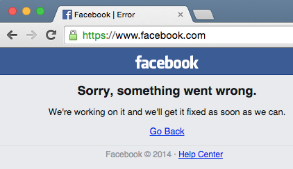 Something you wouldn't expect. Ever. Also at #facebook things can go wrong... It's time to go home :-) #facebookdown