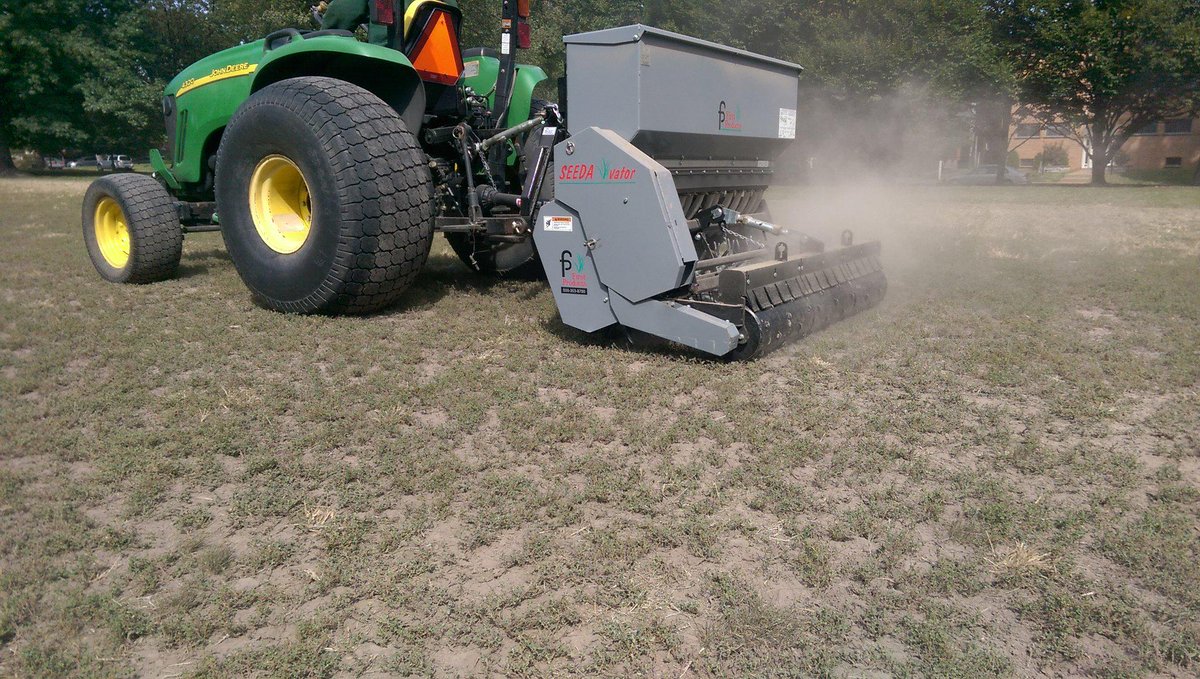 crhilmes's tweet photo. #HardSoil, no problems for the Seeda-Vator. @1stproducts @RedeximTurfProd http://t.co/WmEOrBckqk