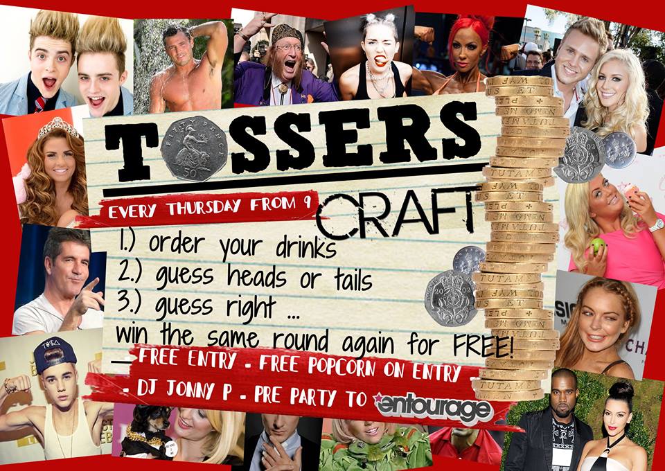 craftlincoln's tweet photo. TOSSERS at CRAFT every Thursday from 9pm. What will it be, heads or tails? ...Your chance to win free drinks!! xx http://t.co/4lsOEtMMSY