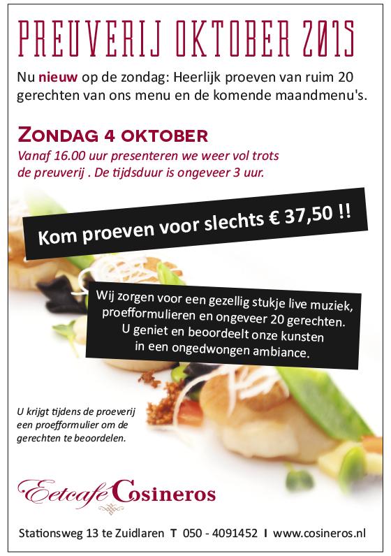 Preuverij bij Cosineros 4 oktober