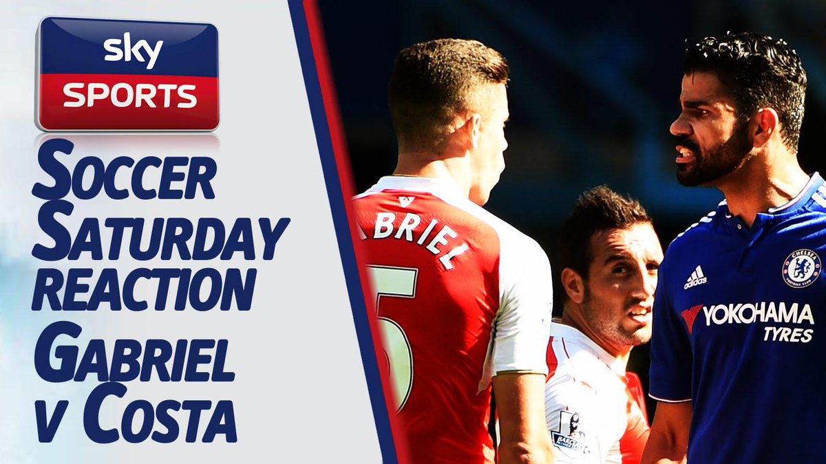 FreeTipsNBets's tweet image. Gabriel sent off after altercation with Diego Costa #Arsenal