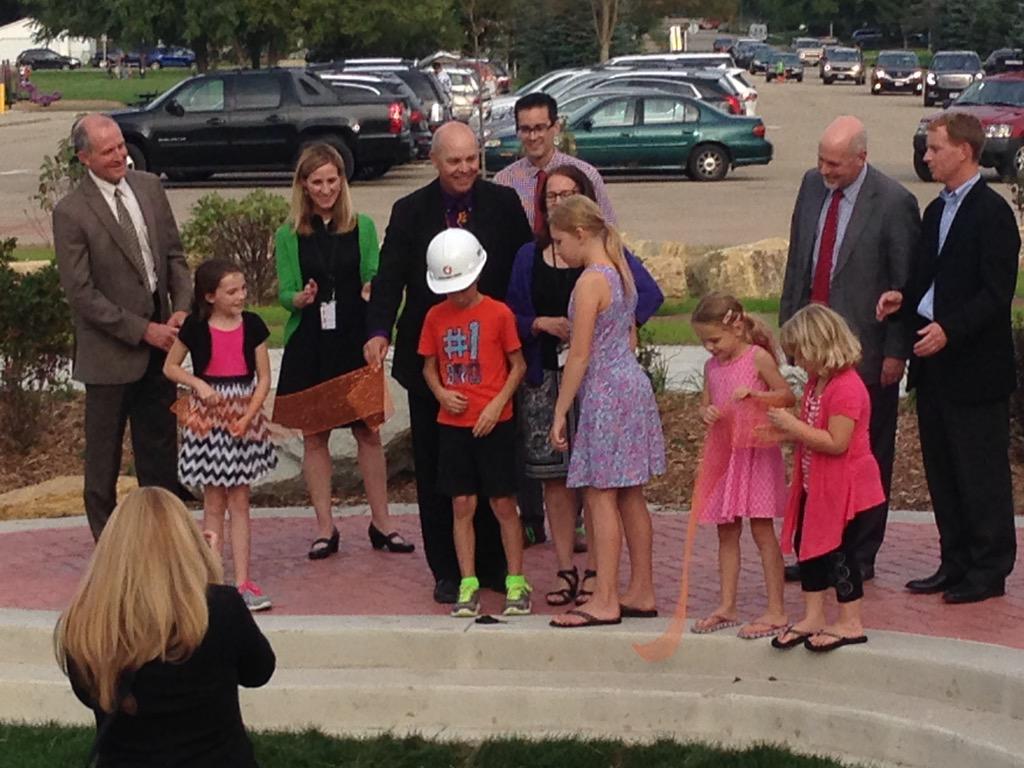 RollBucky's tweet photo. @OregonSchools PVE Ribbon Cutting Ceremony! @findorff #Oregoncommunity http://t.co/MgleLyfnwW