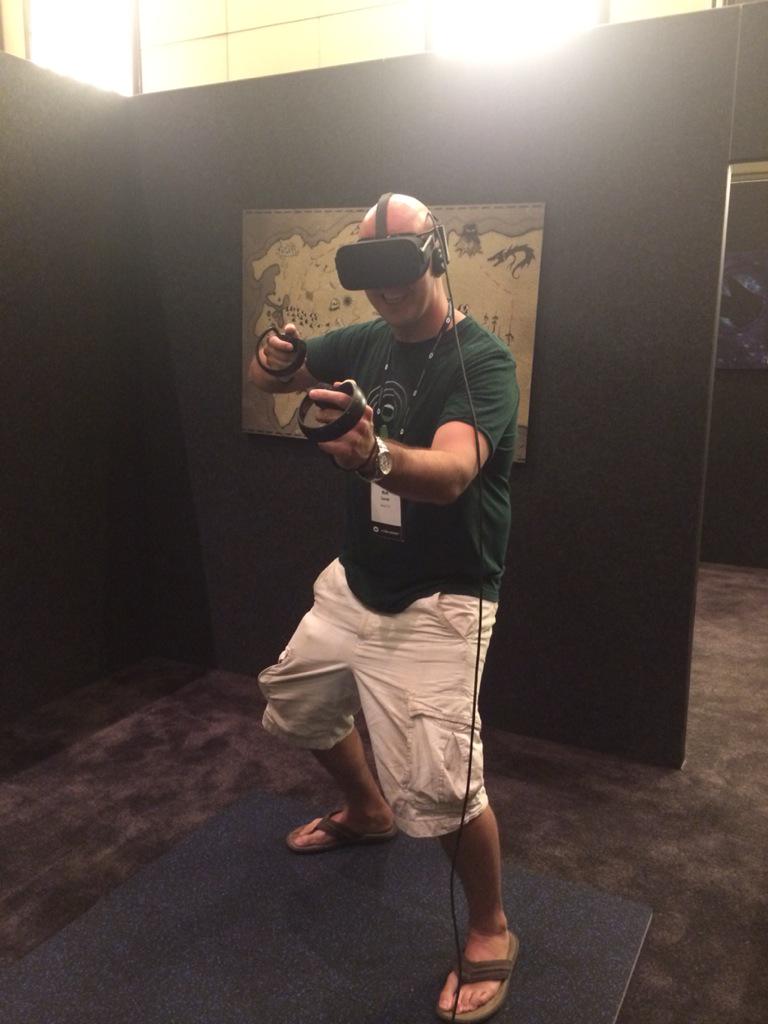StompzVR's tweet photo. Nerding out at #oculusconnect2 http://t.co/6hVY7N2SRy
