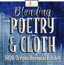 SAQAart's tweet image. Get to the Northwest Quilt Expo to see SAQA Oregon show "Blending Poetry &amp;amp; Cloth"  saqa.co/1MKdFpp #artquilts
