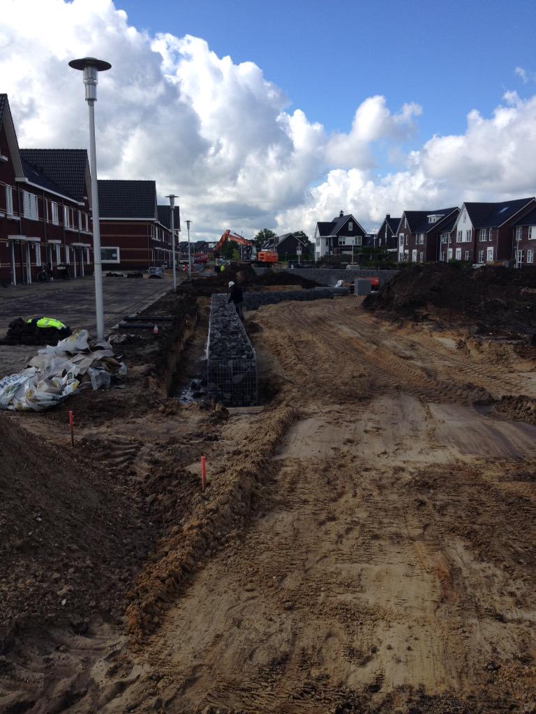 Het werk 't rooster schegpark begint vorm te krijgen