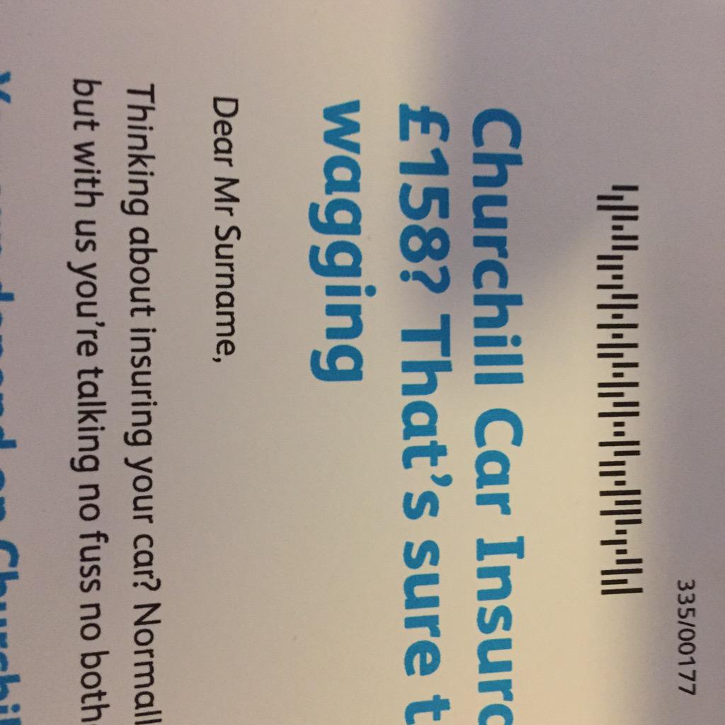 Beverleygirl's tweet image. @DirectLine_UK @ChurchillIns do you both use the same mail shot company?? Very personal I must say #softwareerror