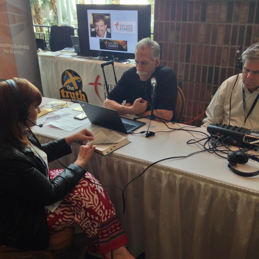 TLVBibleSociety's tweet photo. @tlvdaniah on @DrMichaelLBrown's "Line of Fire" radio show at #WCAACC talking about the @tlvbible! http://t.co/0h2Ub8JolC