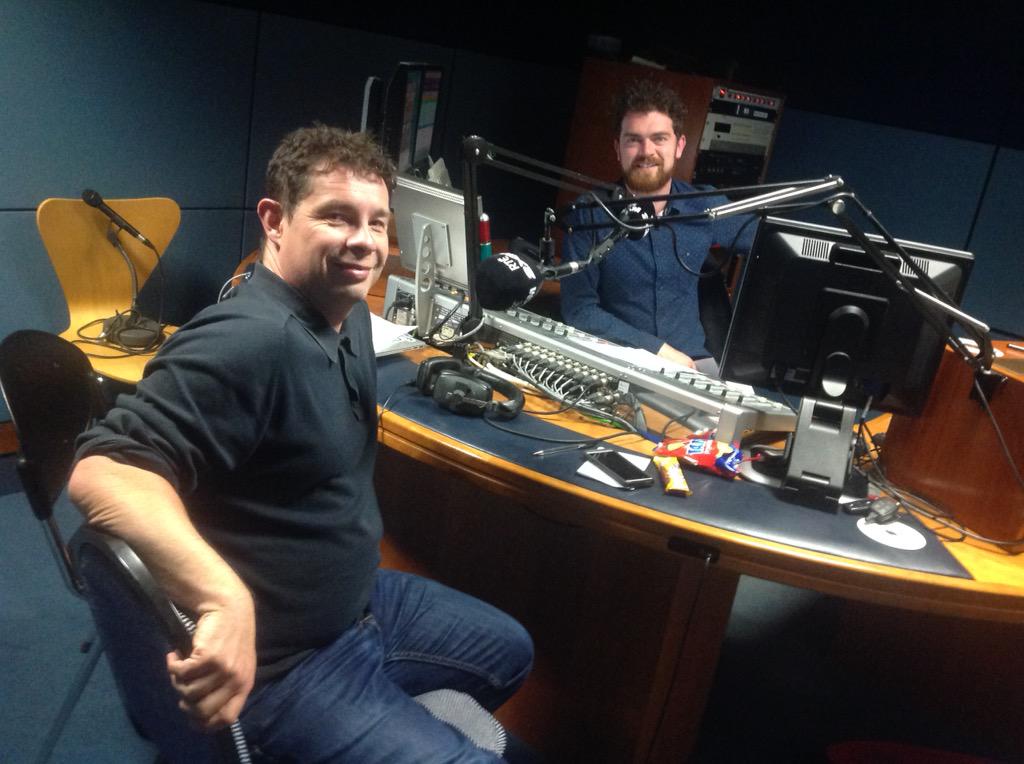 rteNMC's tweet photo. Here's @CianAnseo with @philudell from @statemagazine! We're live on @rte2xm listen on http://t.co/KZyDD5vukc http://t.co/Ctl2hSXqpp
