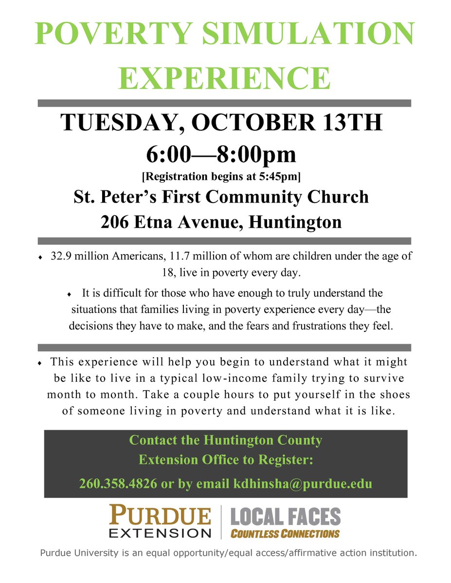 HuntingtonExten's tweet image. Do you know what it&apos;s like to live in poverty? See flier for information about an upcoming Simulation you can attend.