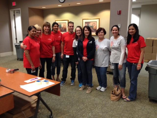 dmarkavage's tweet photo. @LexisNexisRisk co.wide volunteer day.2700 meal bags packed for Backpack Buddies! Boxed &amp; ready to go #LNDAYOFCARING http://t.co/bqZMaGBJIF