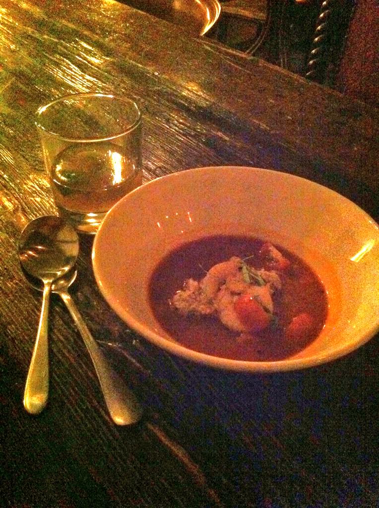 AmathusMO's tweet photo. I think @LaceandWhiskeyE is in heaven! Bouillabaisse &amp; a Ti Punch! @churchJQ @RhumClement #RumWithIt #Birmingham http://t.co/YipWyEDLwt