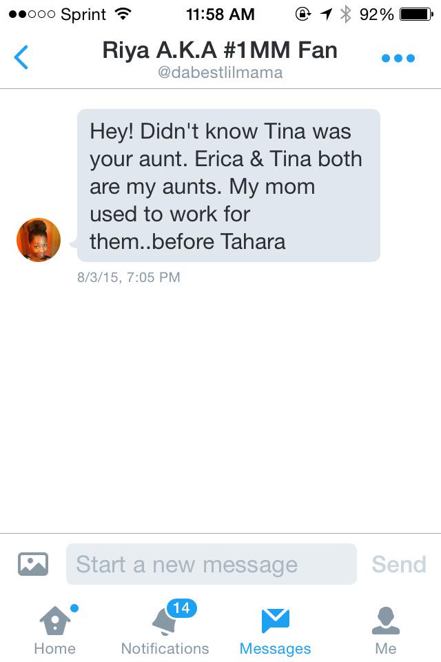 tamiaislove's tweet photo. @ImEricaCampbell I'm weak. This @dabestlilmama is lyin abt being yo niece. Watch out for her http://t.co/qnordy5BSv